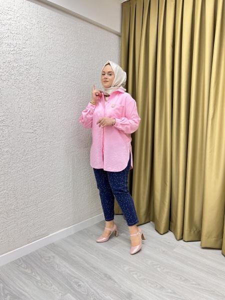MISSEMRAMISS 4810 DENİM TAŞLI PANTOLON LACİVERT