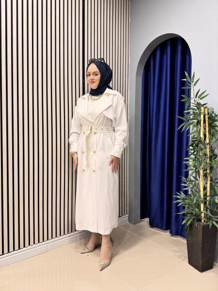 MISSEMRAMISS 4721 ROSE TRENÇKOT EKRU
