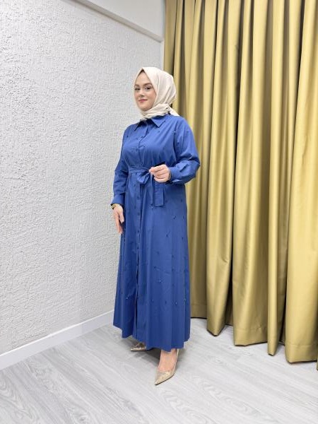 LİSA 5081 GÖMLEK ELBİSE LACİVERT