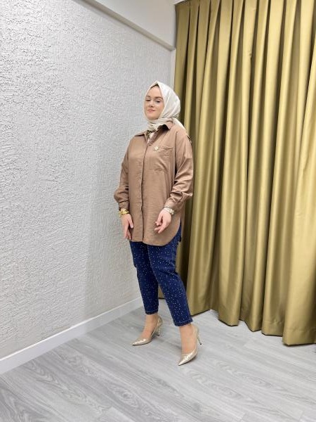 MISSEMRAMISS 4825 SUNSHINE GÖMLEK KAHVERENGİ