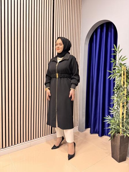 MISSEMRAMISS 4722 SPECIAL TRENÇKOT SİYAH