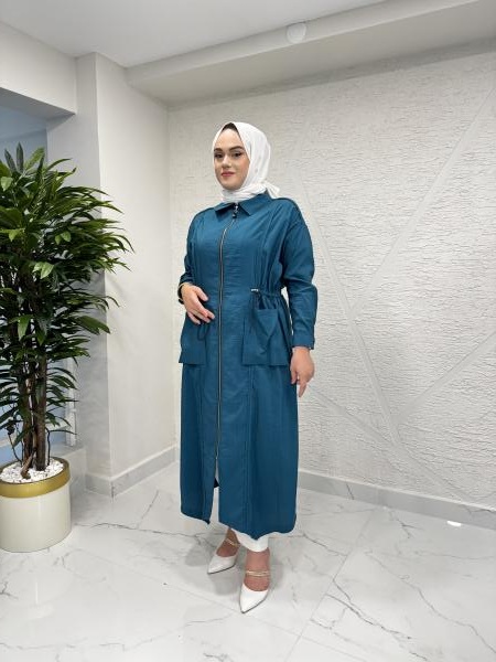 CEREMONY 5878 ÖNDEN FERMUARLI BELDEN BÜZGÜLÜ TORBA CEPLİ DUBAI CEKET PETROL