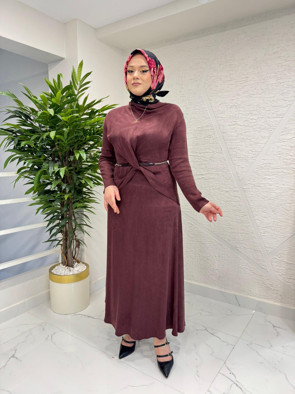 WENNORA 1002 QUEEN ELBİSE BORDO