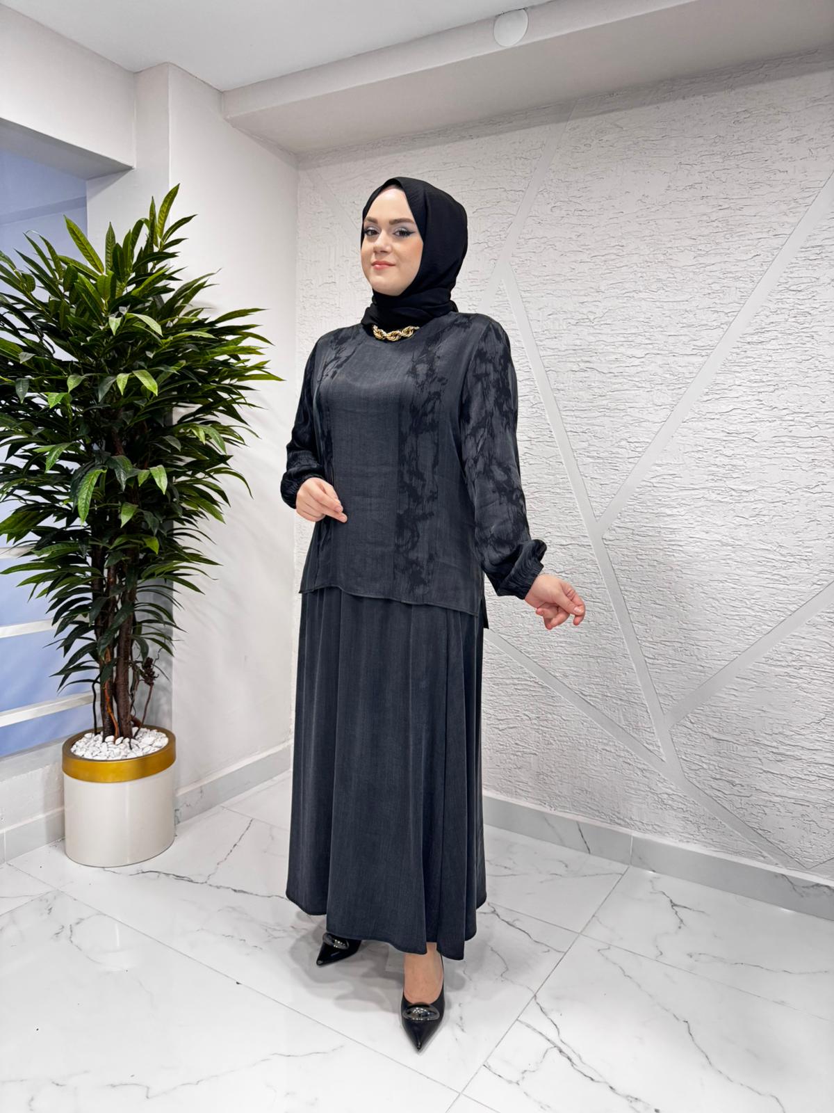 CLEMENCE 1415 İPEK TAKIM SİYAH