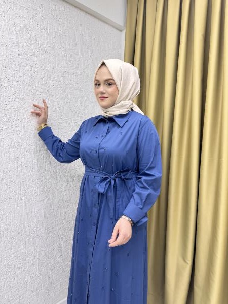 LİSA 5081 GÖMLEK ELBİSE LACİVERT