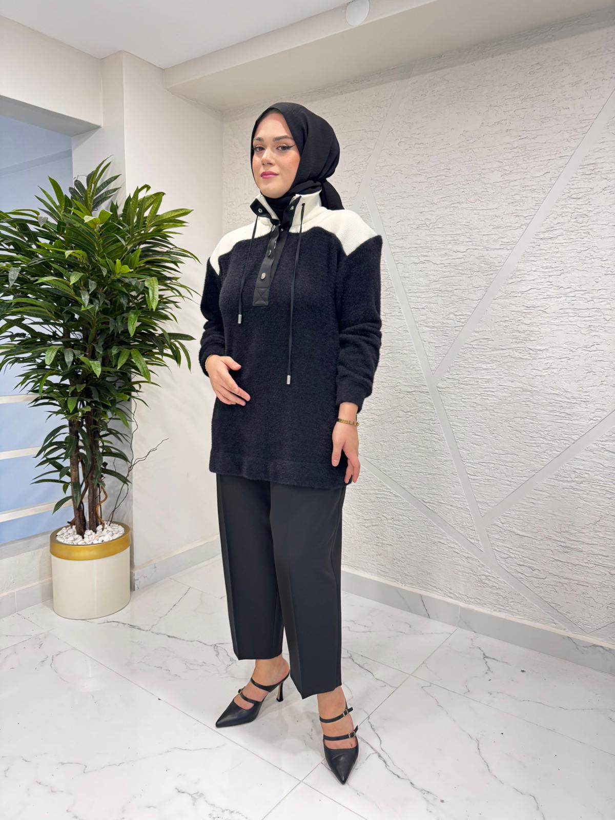 MISSEMRAMISS 5012 VELİX ANGORA TUNİK SİYAH