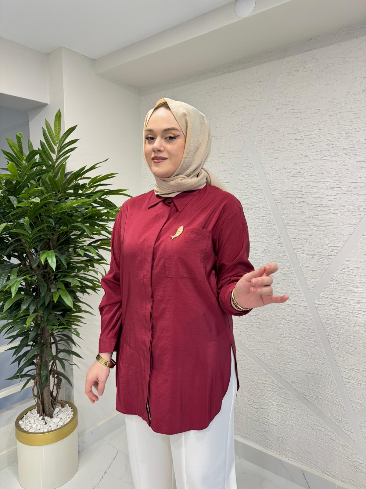 MISSEMRAMISS 5292 SUNSHINE GÖMLEK BORDO