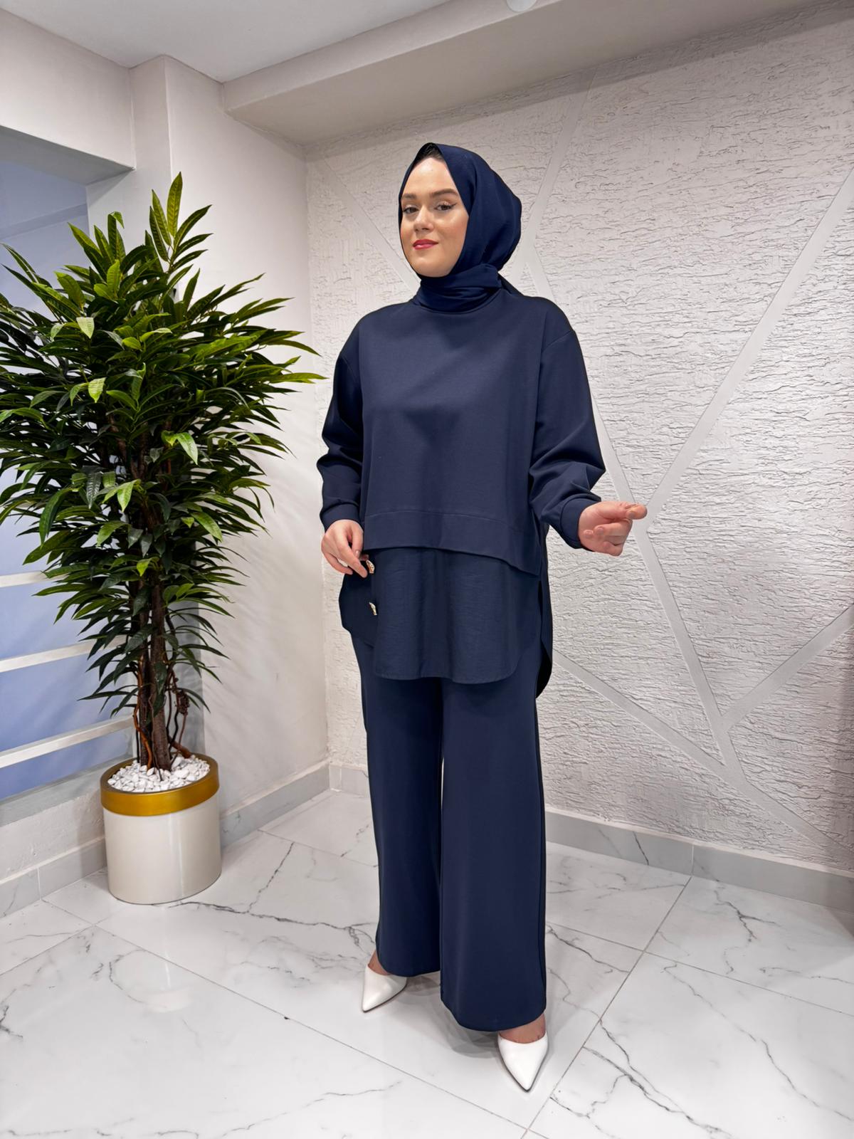 CEREMONY 6931 ÖNÜ GOLD DÜĞME DETAYLI PANTOLONLU TAKIM LACİVERT