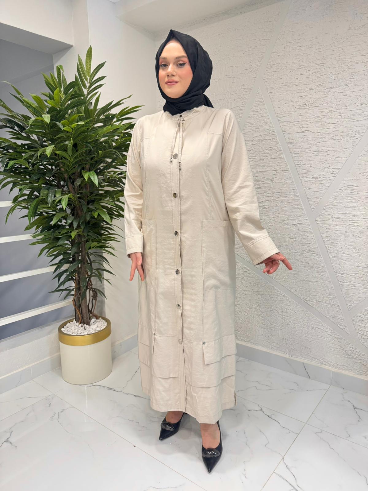 CEREMONY 26Y811 YAKASI BAĞCIKLI ÖNDEN ÇITÇITLI SAFARİ KAP TAŞ