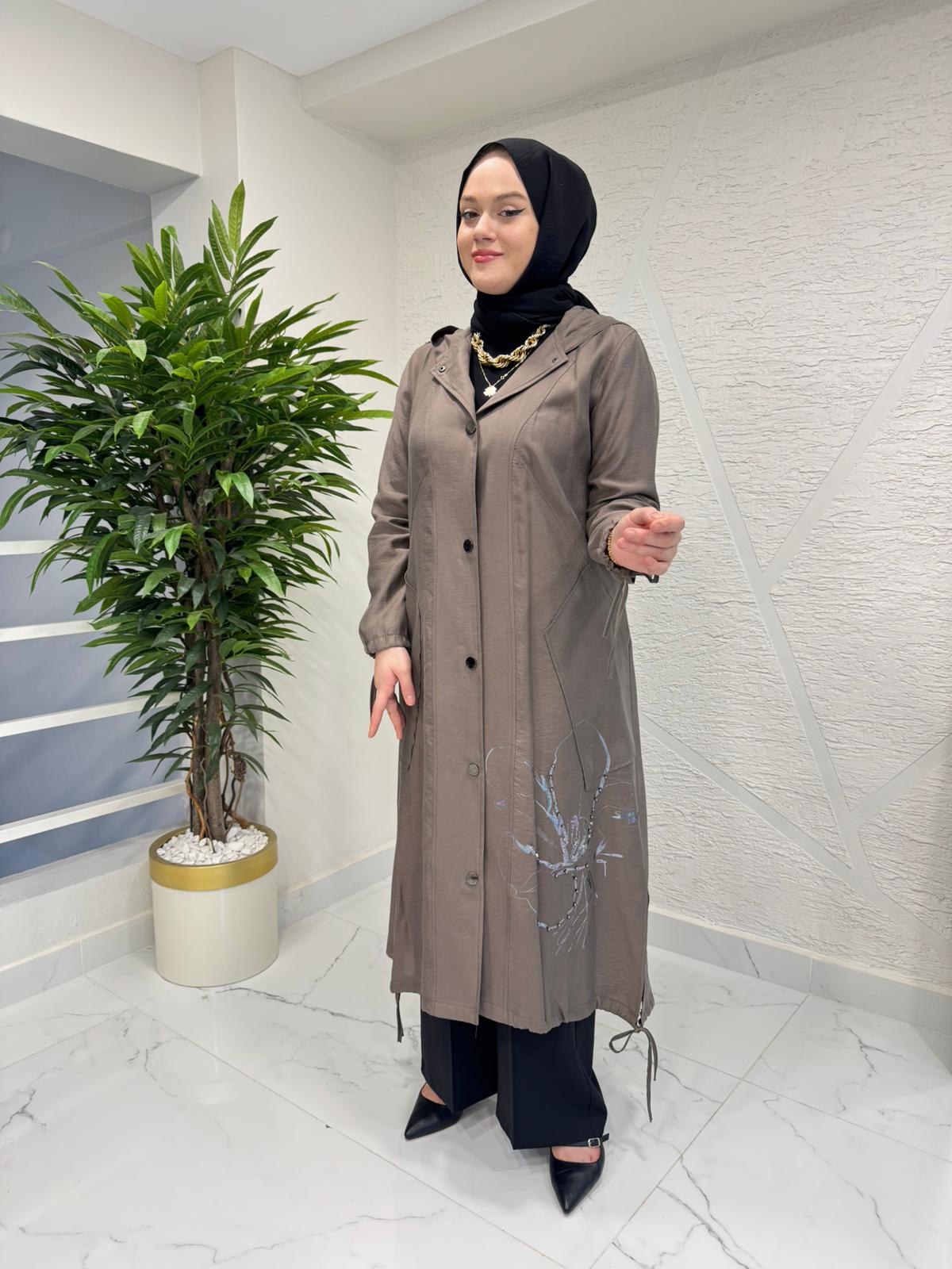 CEREMONY 26Y824 ETEĞİ BAĞCIKLI VE BASKI DETAYLI SAFARİ KAP VİZON