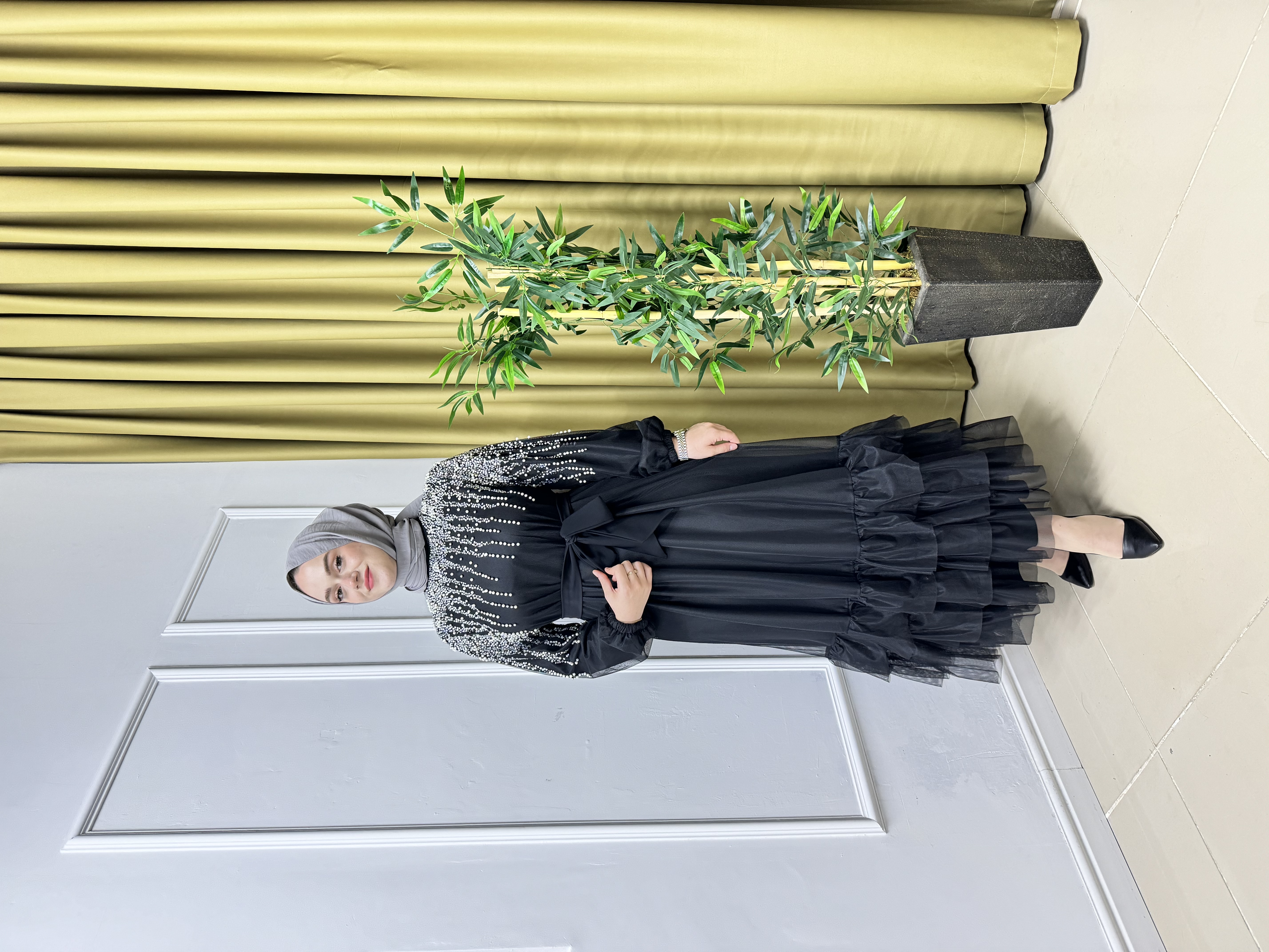 İncili Taşlı Elbise 4118
