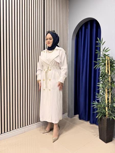 MISSEMRAMISS 4721 ROSE TRENÇKOT EKRU