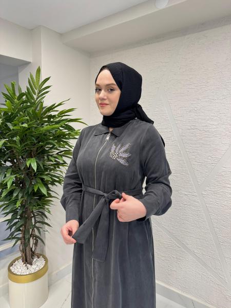 WENNORA 1030 FERMUARLI ELBİSE ANTRASİT