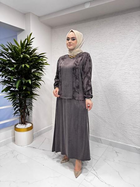 CLEMENCE 1415 İPEK TAKIM KAHVERENGİ