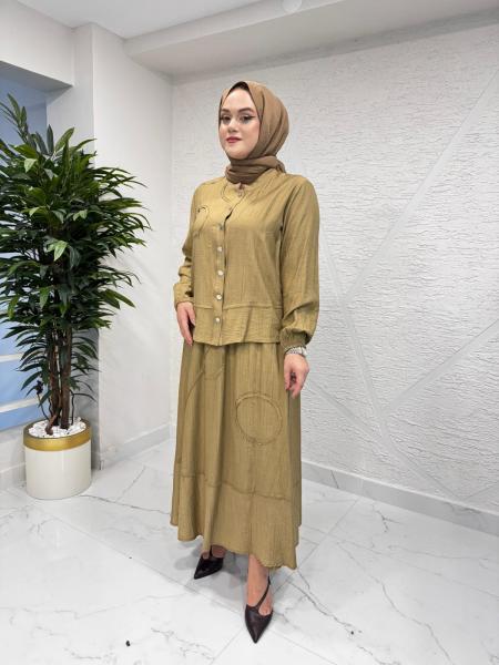 CLEMENCE 1447 KREP ETEKLİ TAKIM YAĞ YEŞİL