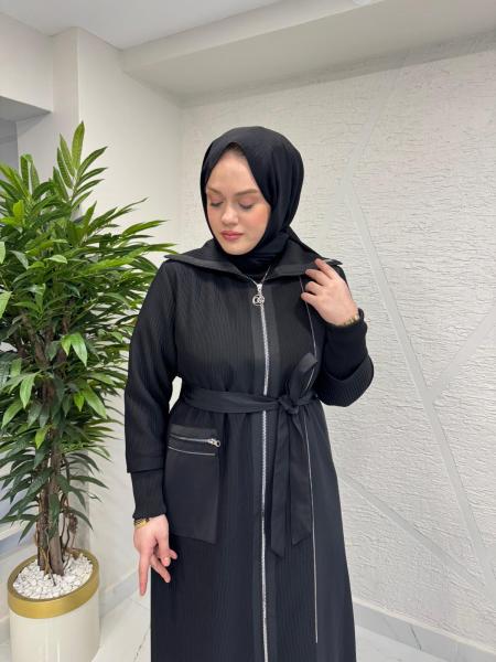 ORHAN 1582 FERMUARLI VE BELDEN KUŞAKLI KAP SİYAH