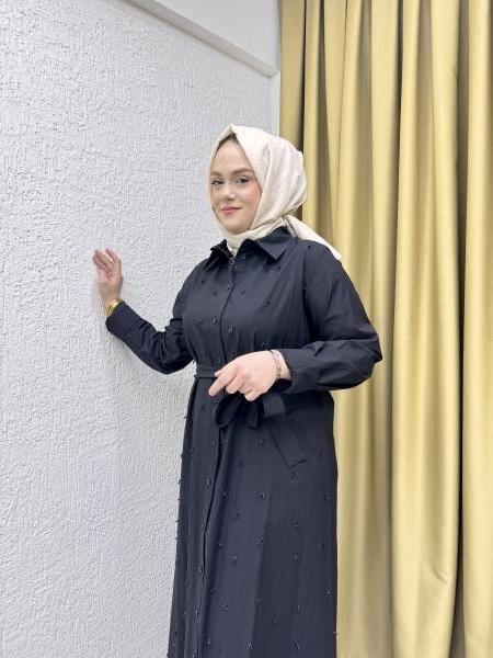 LİSA 5081 GÖMLEK ELBİSE SİYAH