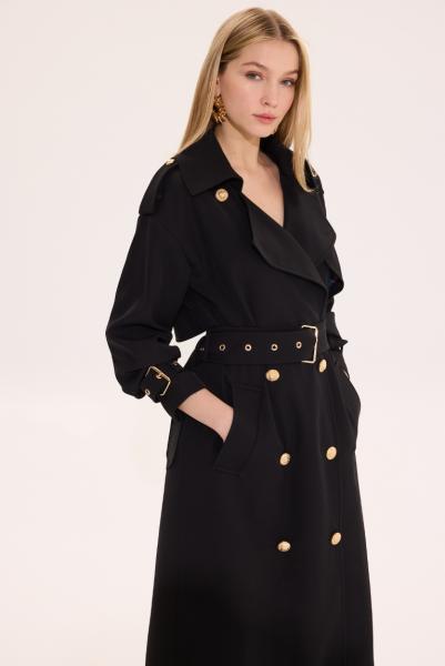MISSEMRAMISS 4721 ROSE TRENÇKOT SİYAH
