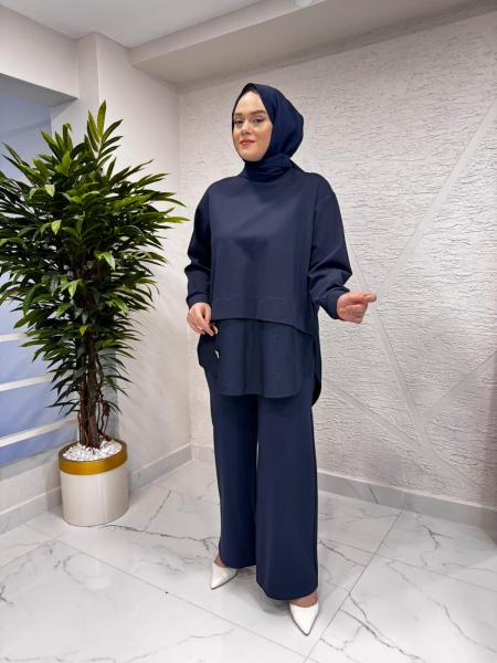 CEREMONY 6931 ÖNÜ GOLD DÜĞME DETAYLI PANTOLONLU TAKIM LACİVERT