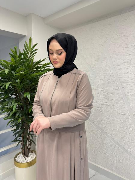 CEREMONY 26Y922 METAL D TOKALI VE ÇIT ÇIT DETAYLI MODAL BOLEROLU ELBİSE VİZON