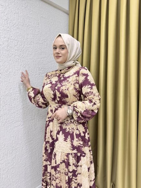 MRW 1262 YAZ ELBİSE BORDO