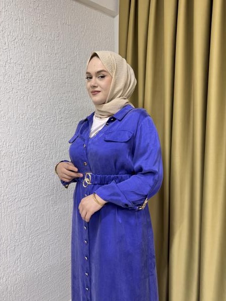 MISSEMRAMISS 4819 SPECIALE SETA ELBİSE SAKS